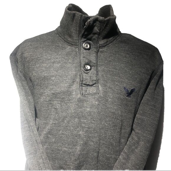 3/$25 AEO HENLEY COTTON PULLOVER SWEATER BOY XS - Picture 2 of 5